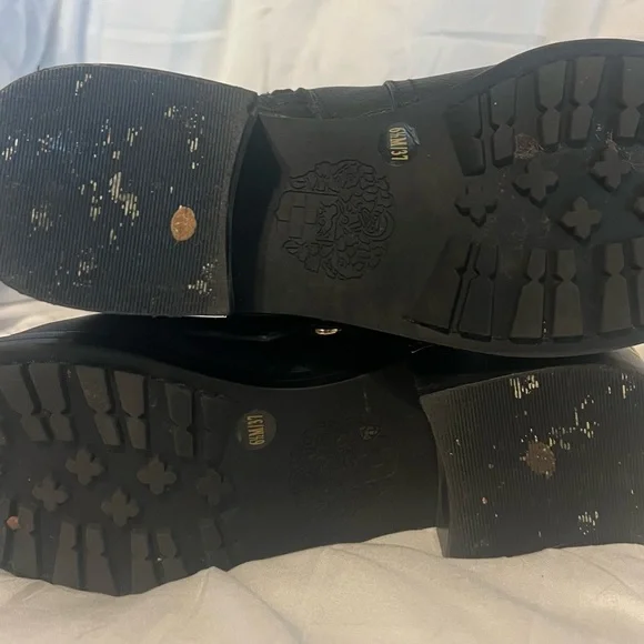 Vince Camuto Black Leather Calf Length Boots - Picture 5 of 5